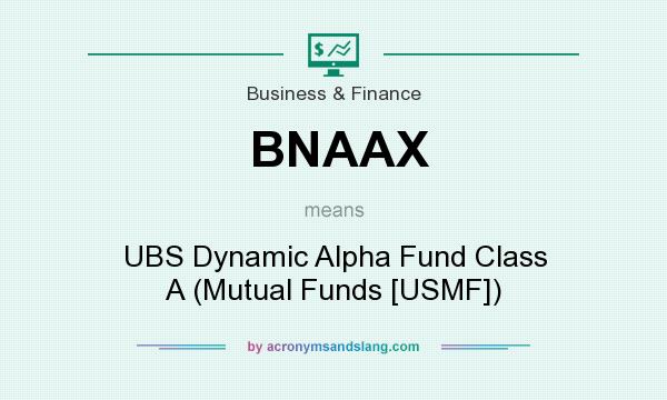 What does BNAAX mean? It stands for UBS Dynamic Alpha Fund Class A (Mutual Funds [USMF])