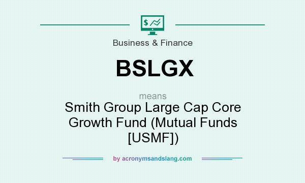 What does BSLGX mean? It stands for Smith Group Large Cap Core Growth Fund (Mutual Funds [USMF])