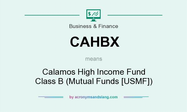 What does CAHBX mean? It stands for Calamos High Income Fund Class B (Mutual Funds [USMF])