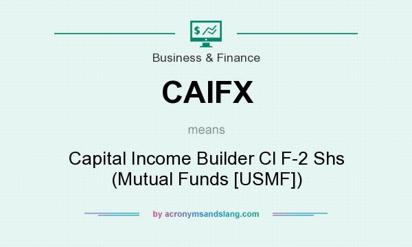 What does CAIFX mean? It stands for Capital Income Builder Cl F-2 Shs (Mutual Funds [USMF])