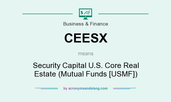 What does CEESX mean? It stands for Security Capital U.S. Core Real Estate (Mutual Funds [USMF])