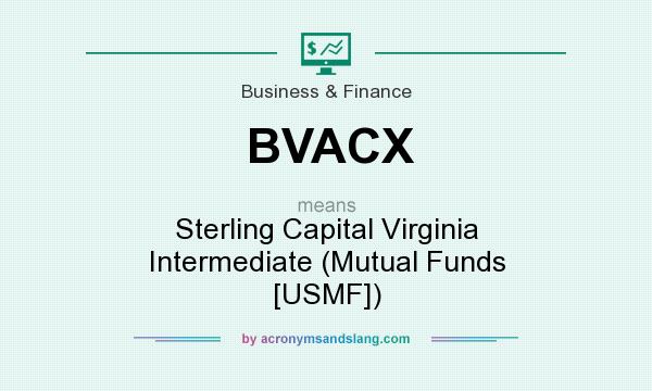 What does BVACX mean? It stands for Sterling Capital Virginia Intermediate (Mutual Funds [USMF])