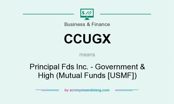 What does CCUGX mean? It stands for Principal Fds Inc. - Government & High (Mutual Funds [USMF])