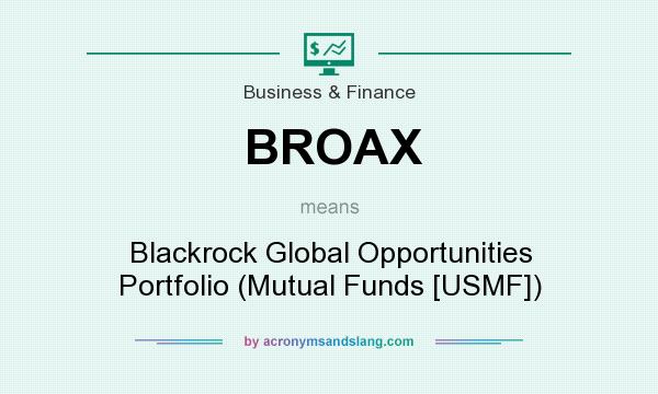 What does BROAX mean? It stands for Blackrock Global Opportunities Portfolio (Mutual Funds [USMF])