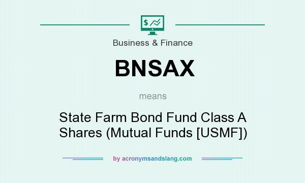 What does BNSAX mean? It stands for State Farm Bond Fund Class A Shares (Mutual Funds [USMF])