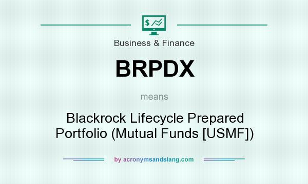 What does BRPDX mean? It stands for Blackrock Lifecycle Prepared Portfolio (Mutual Funds [USMF])