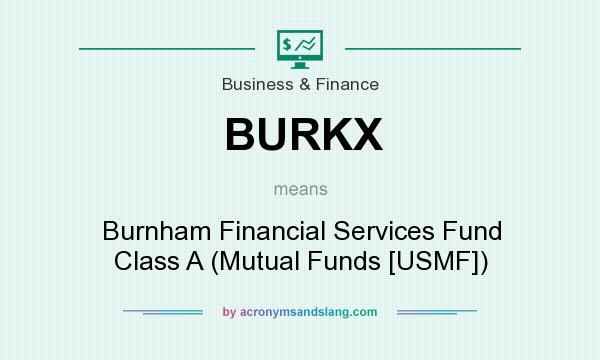 What does BURKX mean? It stands for Burnham Financial Services Fund Class A (Mutual Funds [USMF])