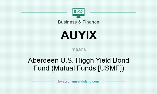 What does AUYIX mean? It stands for Aberdeen U.S. Higgh Yield Bond Fund (Mutual Funds [USMF])