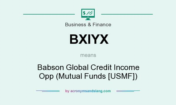 What does BXIYX mean? It stands for Babson Global Credit Income Opp (Mutual Funds [USMF])