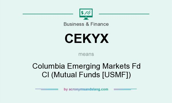 What does CEKYX mean? It stands for Columbia Emerging Markets Fd Cl (Mutual Funds [USMF])