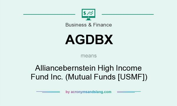 What does AGDBX mean? It stands for Alliancebernstein High Income Fund Inc. (Mutual Funds [USMF])