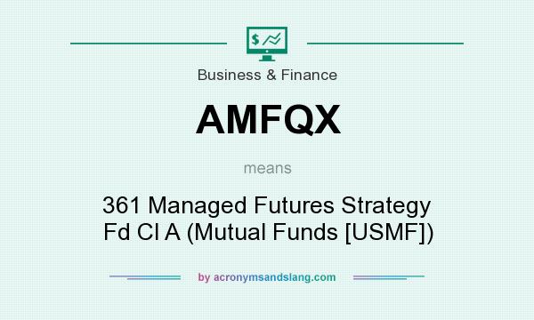What does AMFQX mean? It stands for 361 Managed Futures Strategy Fd Cl A (Mutual Funds [USMF])