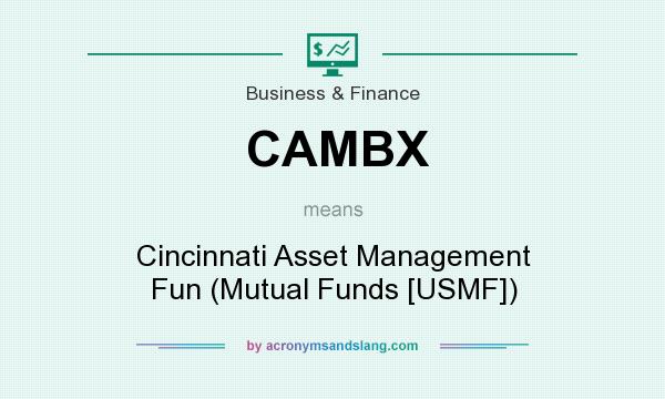 What does CAMBX mean? It stands for Cincinnati Asset Management Fun (Mutual Funds [USMF])