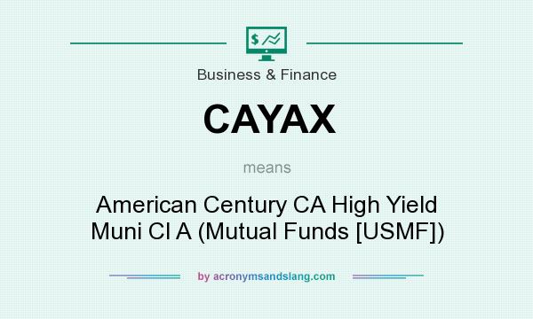 What does CAYAX mean? It stands for American Century CA High Yield Muni Cl A (Mutual Funds [USMF])