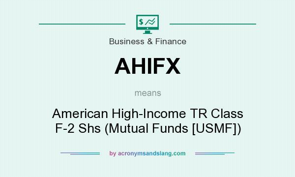 What does AHIFX mean? It stands for American High-Income TR Class F-2 Shs (Mutual Funds [USMF])