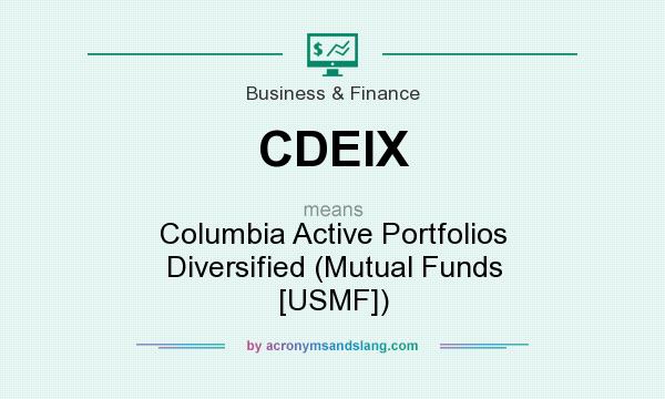 What does CDEIX mean? It stands for Columbia Active Portfolios Diversified (Mutual Funds [USMF])