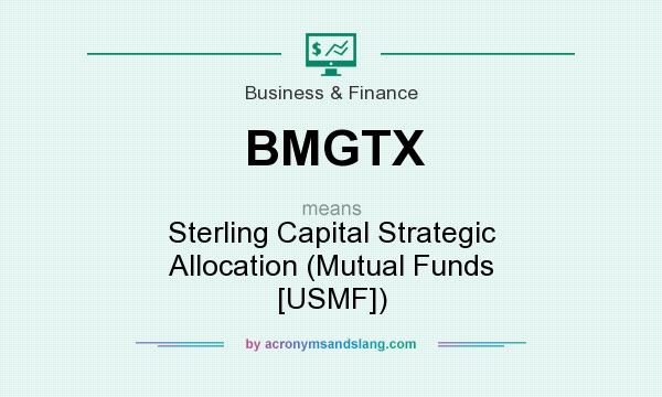 What does BMGTX mean? It stands for Sterling Capital Strategic Allocation (Mutual Funds [USMF])