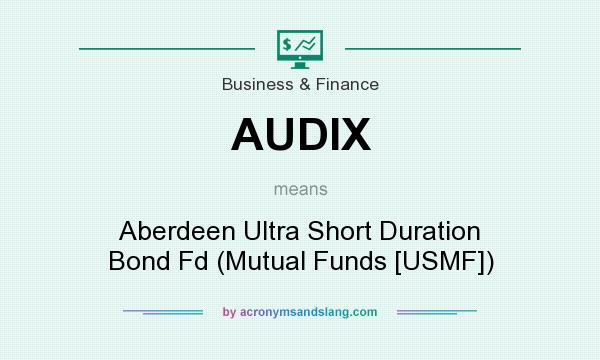 What does AUDIX mean? It stands for Aberdeen Ultra Short Duration Bond Fd (Mutual Funds [USMF])