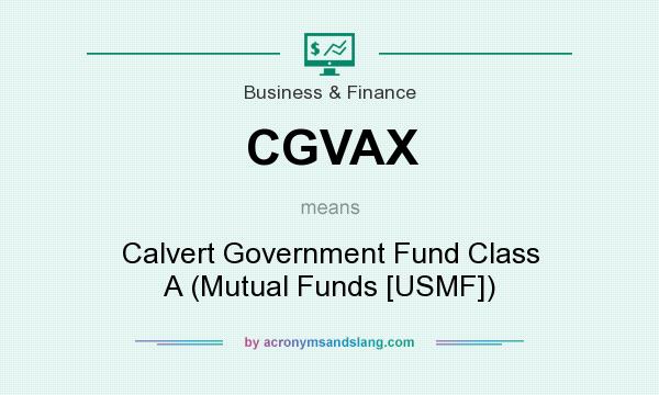What does CGVAX mean? It stands for Calvert Government Fund Class A (Mutual Funds [USMF])