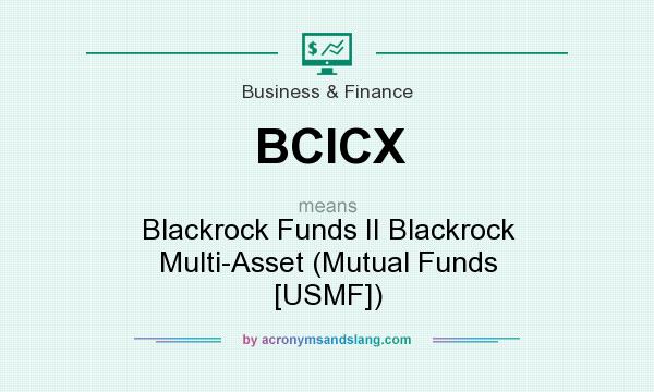 What does BCICX mean? It stands for Blackrock Funds II Blackrock Multi-Asset (Mutual Funds [USMF])