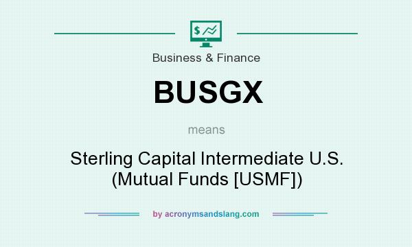 What does BUSGX mean? It stands for Sterling Capital Intermediate U.S. (Mutual Funds [USMF])