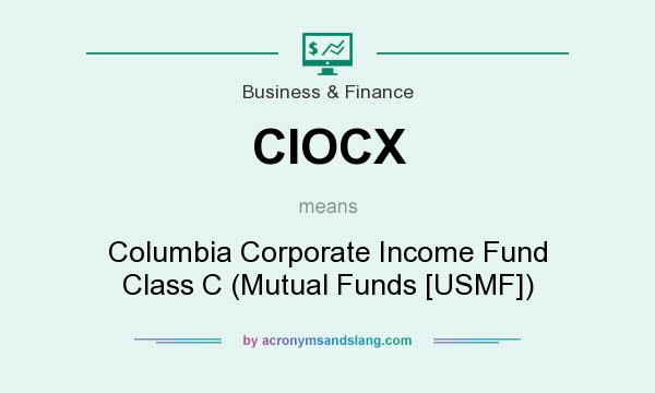What does CIOCX mean? It stands for Columbia Corporate Income Fund Class C (Mutual Funds [USMF])