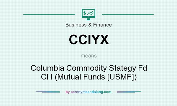 What does CCIYX mean? It stands for Columbia Commodity Stategy Fd Cl I (Mutual Funds [USMF])