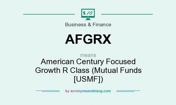 What does AFGRX mean? It stands for American Century Focused Growth R Class (Mutual Funds [USMF])