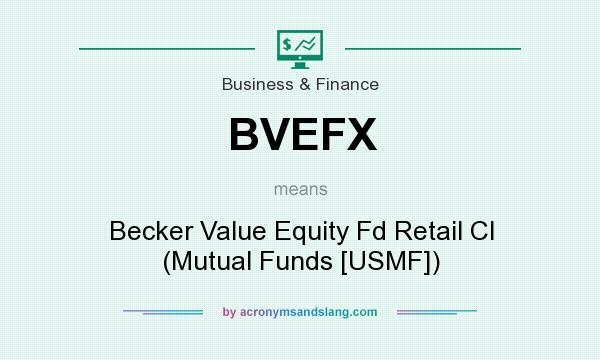 What does BVEFX mean? It stands for Becker Value Equity Fd Retail Cl (Mutual Funds [USMF])