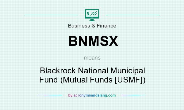 What does BNMSX mean? It stands for Blackrock National Municipal Fund (Mutual Funds [USMF])