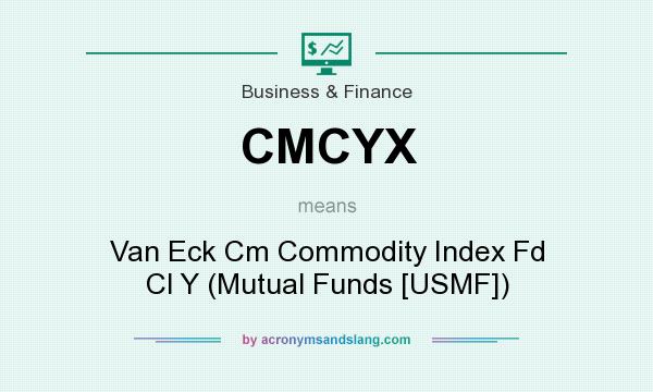 What does CMCYX mean? It stands for Van Eck Cm Commodity Index Fd Cl Y (Mutual Funds [USMF])