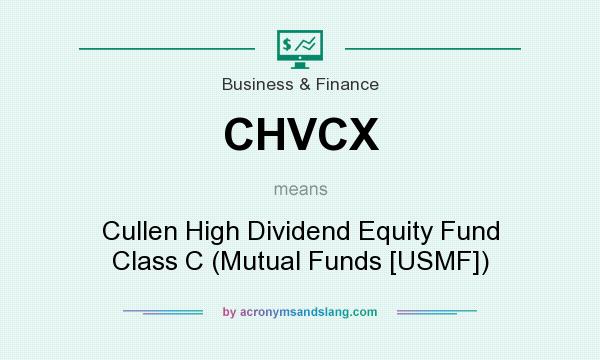 What does CHVCX mean? It stands for Cullen High Dividend Equity Fund Class C (Mutual Funds [USMF])