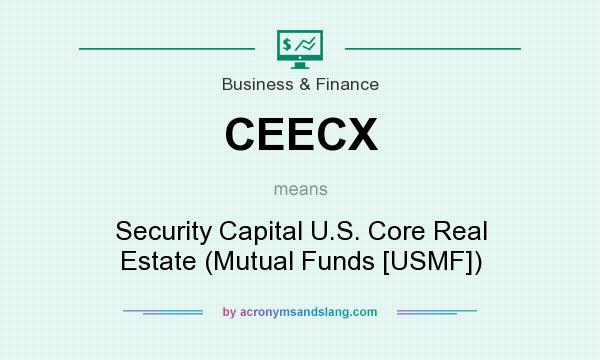 What does CEECX mean? It stands for Security Capital U.S. Core Real Estate (Mutual Funds [USMF])
