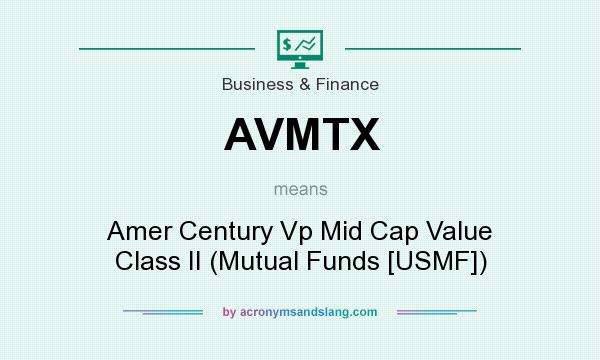 What does AVMTX mean? It stands for Amer Century Vp Mid Cap Value Class II (Mutual Funds [USMF])