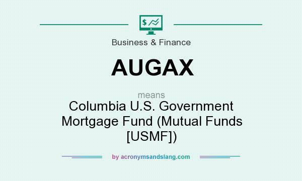 What does AUGAX mean? It stands for Columbia U.S. Government Mortgage Fund (Mutual Funds [USMF])