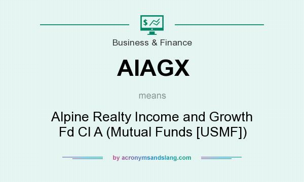 What does AIAGX mean? It stands for Alpine Realty Income and Growth Fd Cl A (Mutual Funds [USMF])