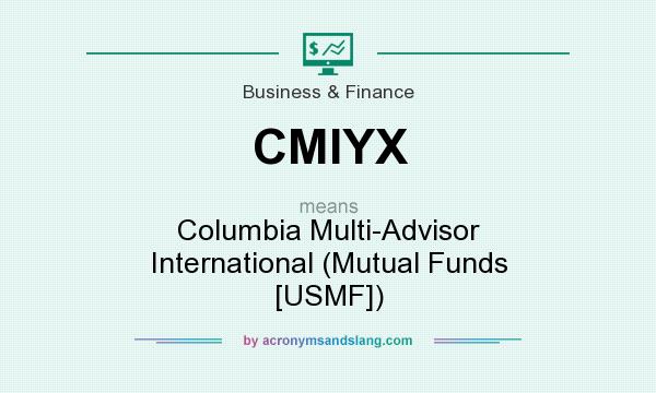 What does CMIYX mean? It stands for Columbia Multi-Advisor International (Mutual Funds [USMF])