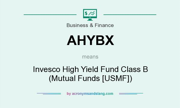 What does AHYBX mean? It stands for Invesco High Yield Fund Class B (Mutual Funds [USMF])