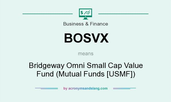 What does BOSVX mean? It stands for Bridgeway Omni Small Cap Value Fund (Mutual Funds [USMF])