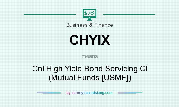 What does CHYIX mean? It stands for Cni High Yield Bond Servicing Cl (Mutual Funds [USMF])