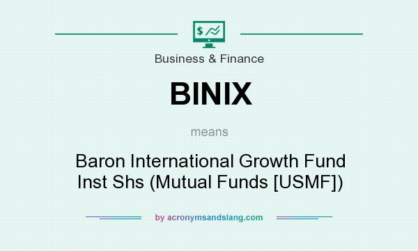 What does BINIX mean? It stands for Baron International Growth Fund Inst Shs (Mutual Funds [USMF])