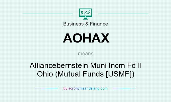 What does AOHAX mean? It stands for Alliancebernstein Muni Incm Fd II Ohio (Mutual Funds [USMF])