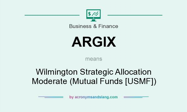 What does ARGIX mean? It stands for Wilmington Strategic Allocation Moderate (Mutual Funds [USMF])