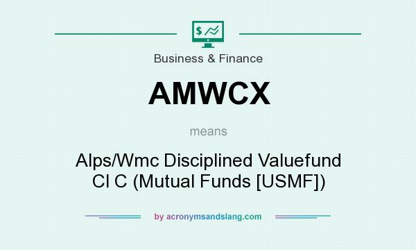 What does AMWCX mean? It stands for Alps/Wmc Disciplined Valuefund Cl C (Mutual Funds [USMF])