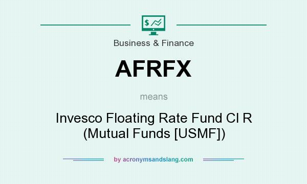 What does AFRFX mean? It stands for Invesco Floating Rate Fund Cl R (Mutual Funds [USMF])
