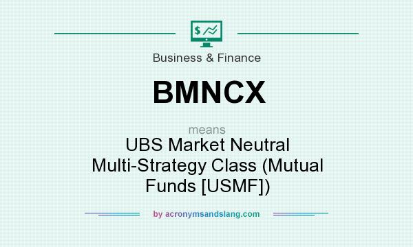 What does BMNCX mean? It stands for UBS Market Neutral Multi-Strategy Class (Mutual Funds [USMF])