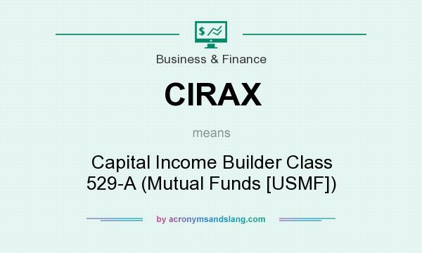 What does CIRAX mean? It stands for Capital Income Builder Class 529-A (Mutual Funds [USMF])