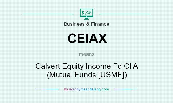 What does CEIAX mean? It stands for Calvert Equity Income Fd Cl A (Mutual Funds [USMF])