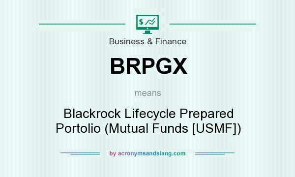 What does BRPGX mean? It stands for Blackrock Lifecycle Prepared Portolio (Mutual Funds [USMF])