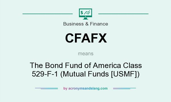 What does CFAFX mean? It stands for The Bond Fund of America Class 529-F-1 (Mutual Funds [USMF])